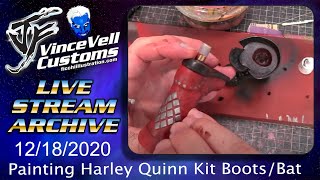 Vincevellcustoms Live Stream - Waiting On Supplies So Chill Stream Painting Harley Quinn Kit