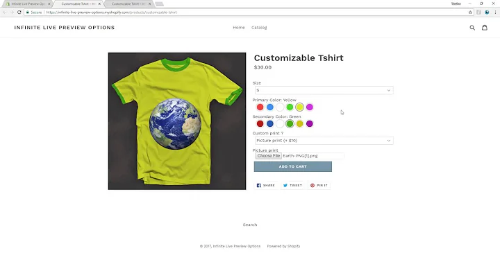 Create Customized T-Shirts with Live Preview