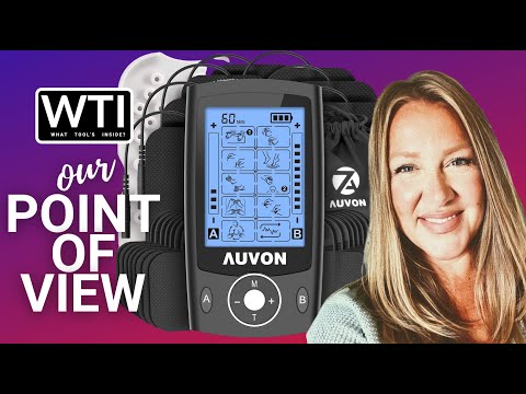 AUVON Dual Channel TENS Unit Muscle Stimulator Machine with 20 Modes, 2  and 2x4 TENS Unit Electrode Pads
