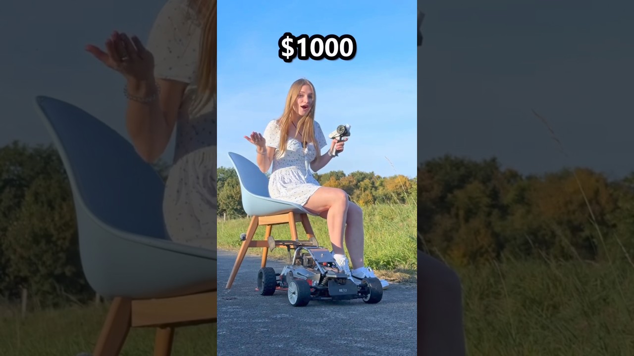 The girl checking car power test 😮 