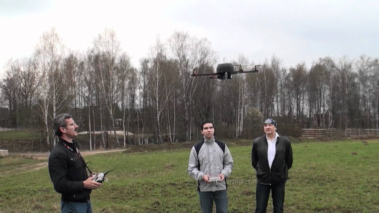 Тест - следование мультикоптера за меткой.