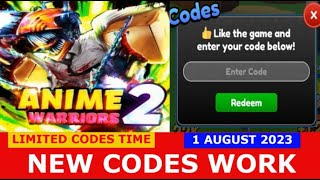 NEW CODES* [UPD16+3X] Anime Warriors Simulator 2 ROBLOX, LIMITED CODES  TIME