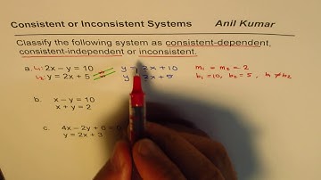 Understand Consistent Inconsistent Dependent Independent Linear Systems | MPM2d