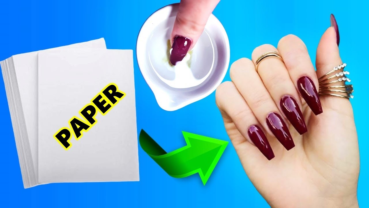 How To Make Waterproof Fake Nails From Paper In 5 Minutes Nail Hack You Will Not Believe Youtube Fake Nails Fake Nails Diy Diy Acrylic Nails