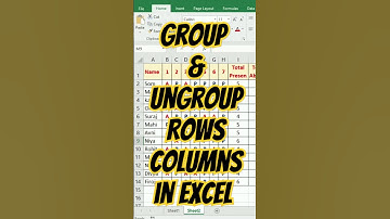 Group and Ungroup Rows & Columns in Excel #exceltips #exceltricks #excel