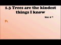 1.3 Trees are the kindest things I know (Std.8) Warming up