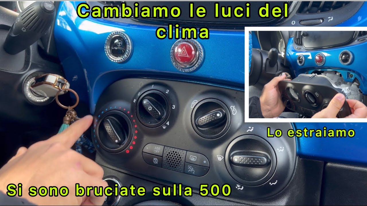 Pannello Controllo Climatizzatore In Fibra Carbonio – Per Fiat 500 E Abarth 595 (2008-2023)