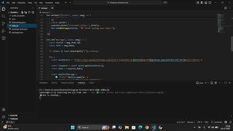 Telegram Chatbot With Firestore Database.(WeatherBot)
