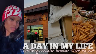 A DAY IN MY LIFE | thrifting, session chit chat, content day w/Ki+ going out to eat