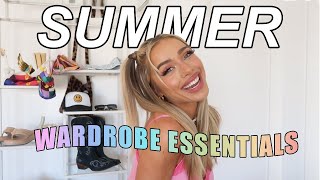 Summer Wardrobe Essentials 2021 | tops, bottoms, jewelry, shoes, accessories