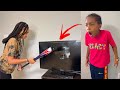 SISTER Breaks BROTHERS TV She Instantly Regrets It SISTER Breaks BROTHERS TV She Instantly Regrets It