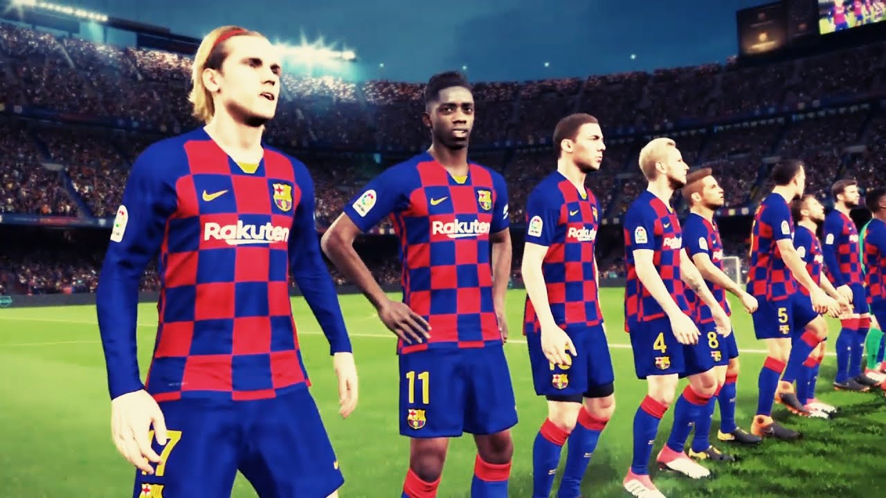 Barcelona vs Valencia Camp Nou 2019/20 PES 2020 Mod for pes 18 - YouTube