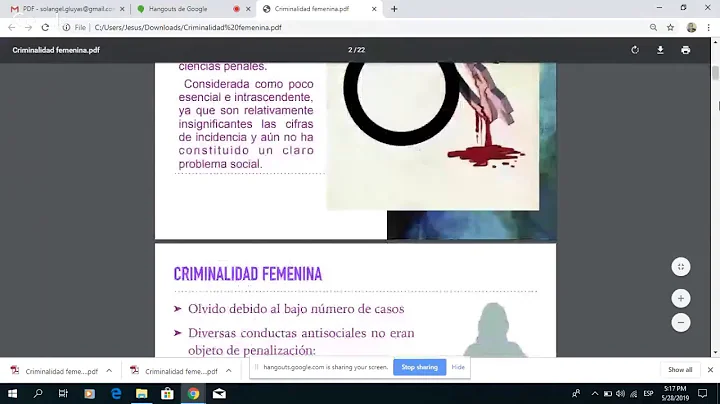 Criminalidad femenina | Mtra. Solangel L. Gluyas