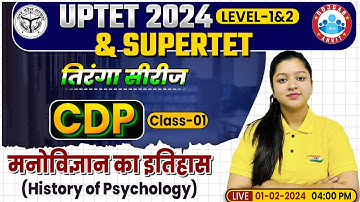 UPTET 2024 | UPTET CDP Class, मनोविज्ञान का इतिहास, CDP Theory Based Class By Kanika Ma