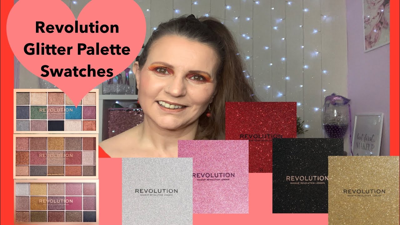 Revolution Glitter Palette Swatches💖💖💖💖