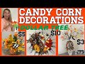 Candy Corn Decorations for Halloween | Dollar Tree DIYs Wreath, Centerpiece, Spooky Tree | SO CUTE!!
