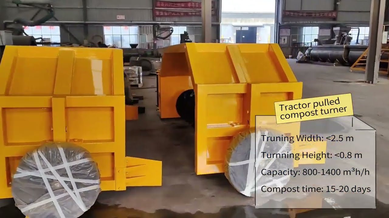 Tractor pulled compost turner