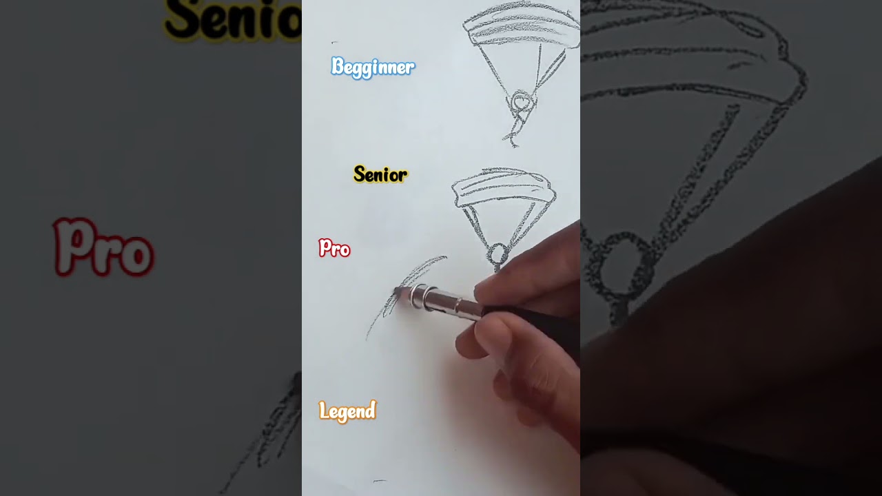 How to Draw Parachute 😳 