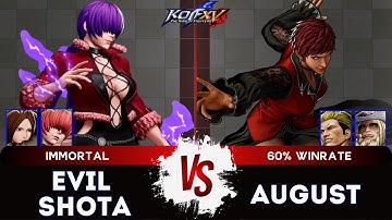 KOF XV🎞️ EVIL SHOTA (O.Shermie/Shermie/Whip) vs AUGUST (Vice/Yamazaki/Antonov)🎞️Replay Match - 12/24