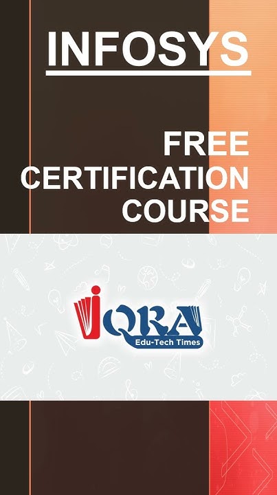 INFOSYS FREE CERTIFICATION COURSE - YouTube