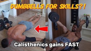 How To Use Dumbbells To Unlock Calisthenics Skills (Maltese, Planche, Iron cross...)