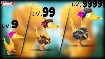 DINO BASH NEW RAPTOR DINO MAX LEVEL GAMEPLAY
