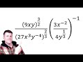 Simplifying expressions involving rational exponents