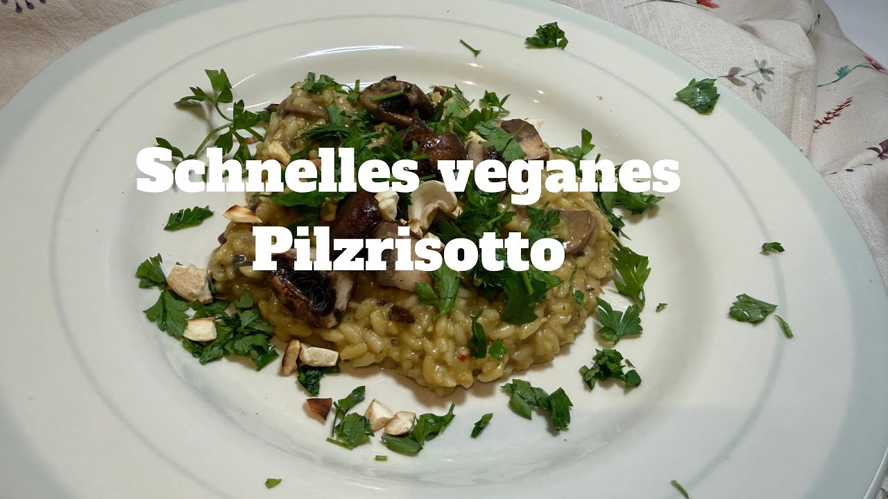 Schnelles veganes Pilzrisotto | Cremig, aromatisch & perfekt fürs Abendessen 