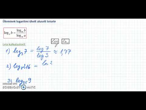 Video: Kuidas Kalkulaatoriga Logaritmi Arvutada