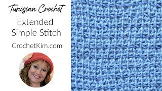 Tunisian Crochet Extended Simple Stitch Left Handed Tutorial by Kim Guzman
