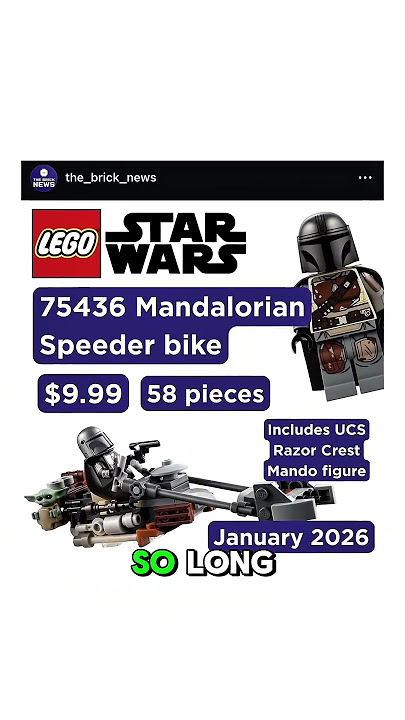 LEGO Star Wars Mandalorian Speeder Releasing in 2026! #shorts #lego #legostarwars