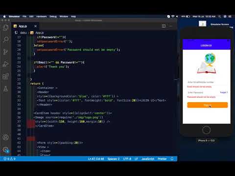 [DEMO] React Native Login UI || Native base login screen || React Hooks 2020