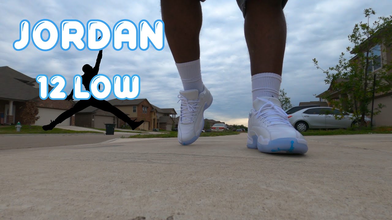jordan 12 retro low easter on feet