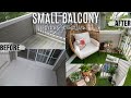 DIY Small Balcony/Patio Transformation + BEFORE & AFTER | Aesthetic