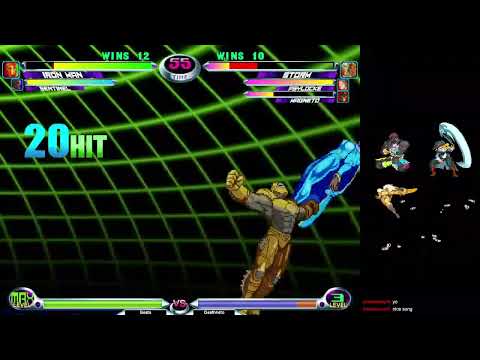 MvC2 Ironman 70% unfly crossover air to ground combo K.O.