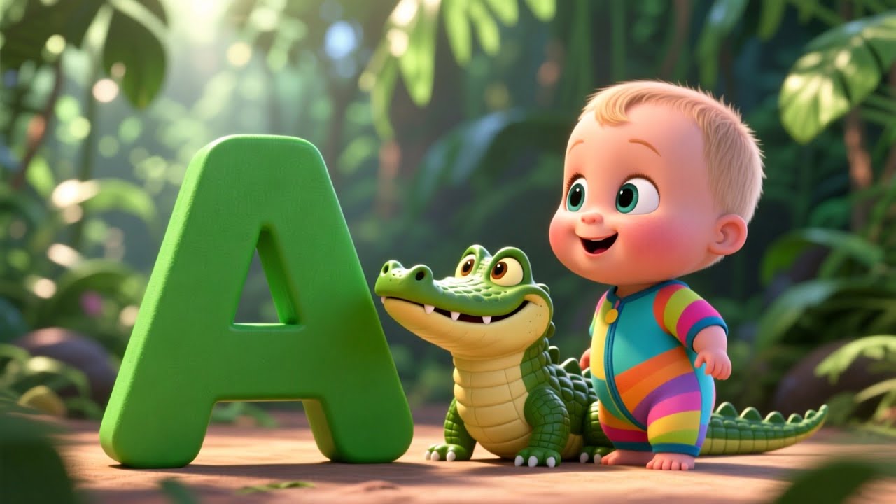 Jungle Alphabet Train Ride 🚂🦁🔤 | Learn ABC Letters with Jungle Animals | Preschool