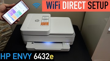 HP Envy 6432e WiFi Direct Setup, Print The Wireless Password?