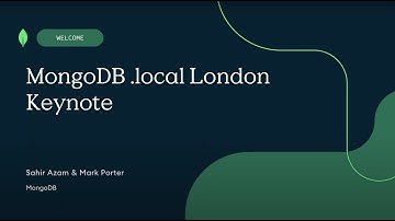 MongoDB .local London Keynote 2022