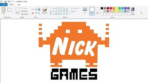 How to draw the Nick Games logo using MS Paint | How to draw on your computer