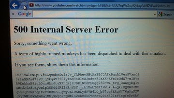 500 Internal Server Error Youtube a Team of Highly Trained Monkey has been Dispatched