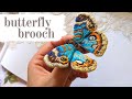 Easy Butterfly brooch tutorial | embroidery gift
