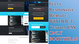 No Custom CSS | Fully Responsive Website | Bootstrap 5 | #projects #htmlcss #tutorials #bootstrap