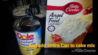 Two ingredient pineapple angel food cake
