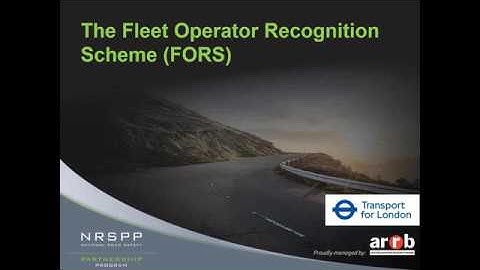 The Fleet Operator Recognition Scheme (FORS)