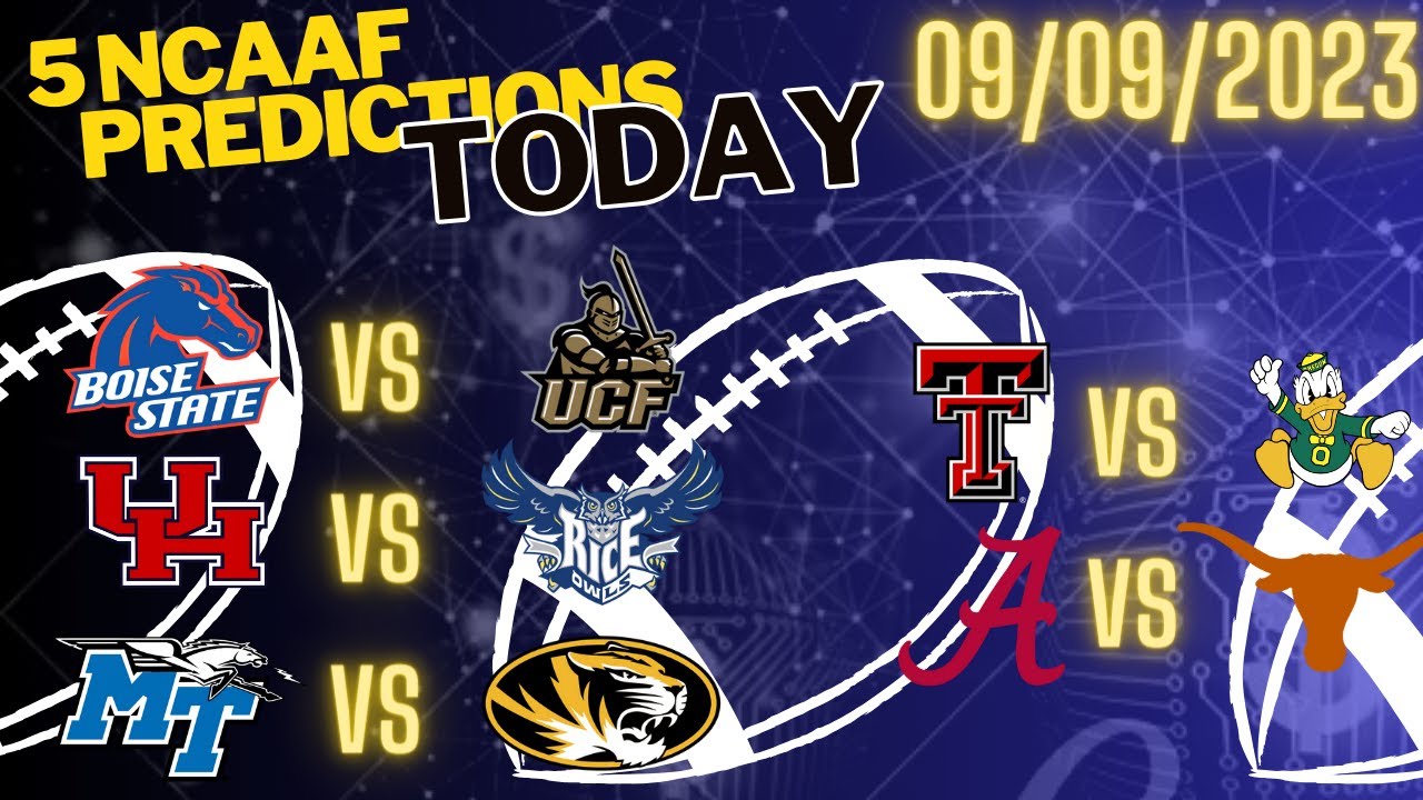5 NCAAF Picks Today /9/9/2023/ All NCAAF Predictions Today And Football
