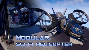 UE4 Modular Sci-fi Helicopter