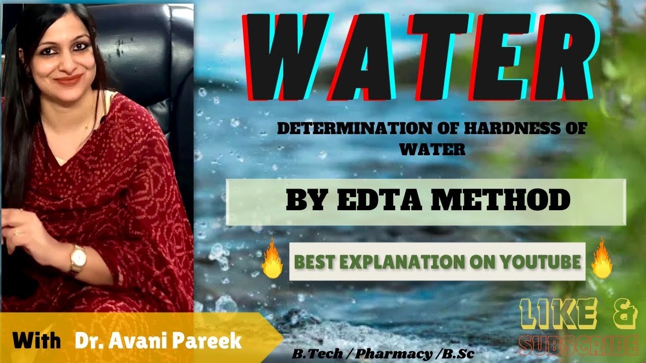 EDTA METHOD l DETERMINATION OF HARDNESS l engineering Chemistry l PHARMACY l WATER