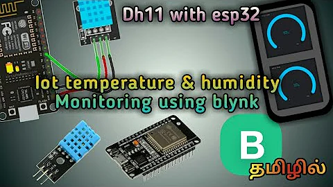 iot temperature humidity monitering | esp 32 with dh11 | blynk