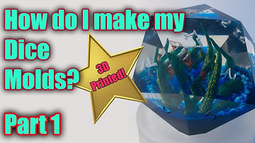 How do I make my Dice molds? 2 part silicone molded 3D printed dice mold forms! Part 1