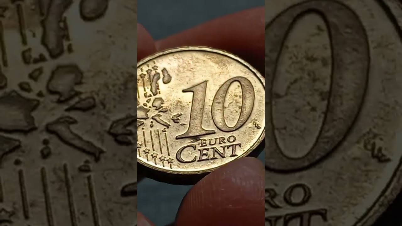 10 euro cent, Luxembourg, 2002, defect coin